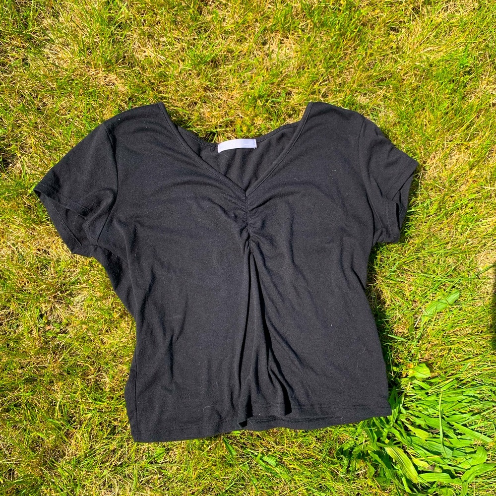 Basic Black Crop Top